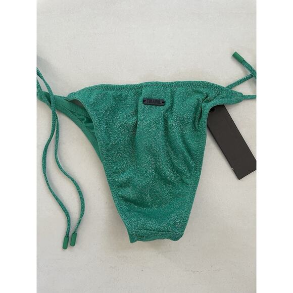 Triangl Swim Vinca String Bikini Bottom Swimwear Sparkle Jade Green - Picture 6 of 12